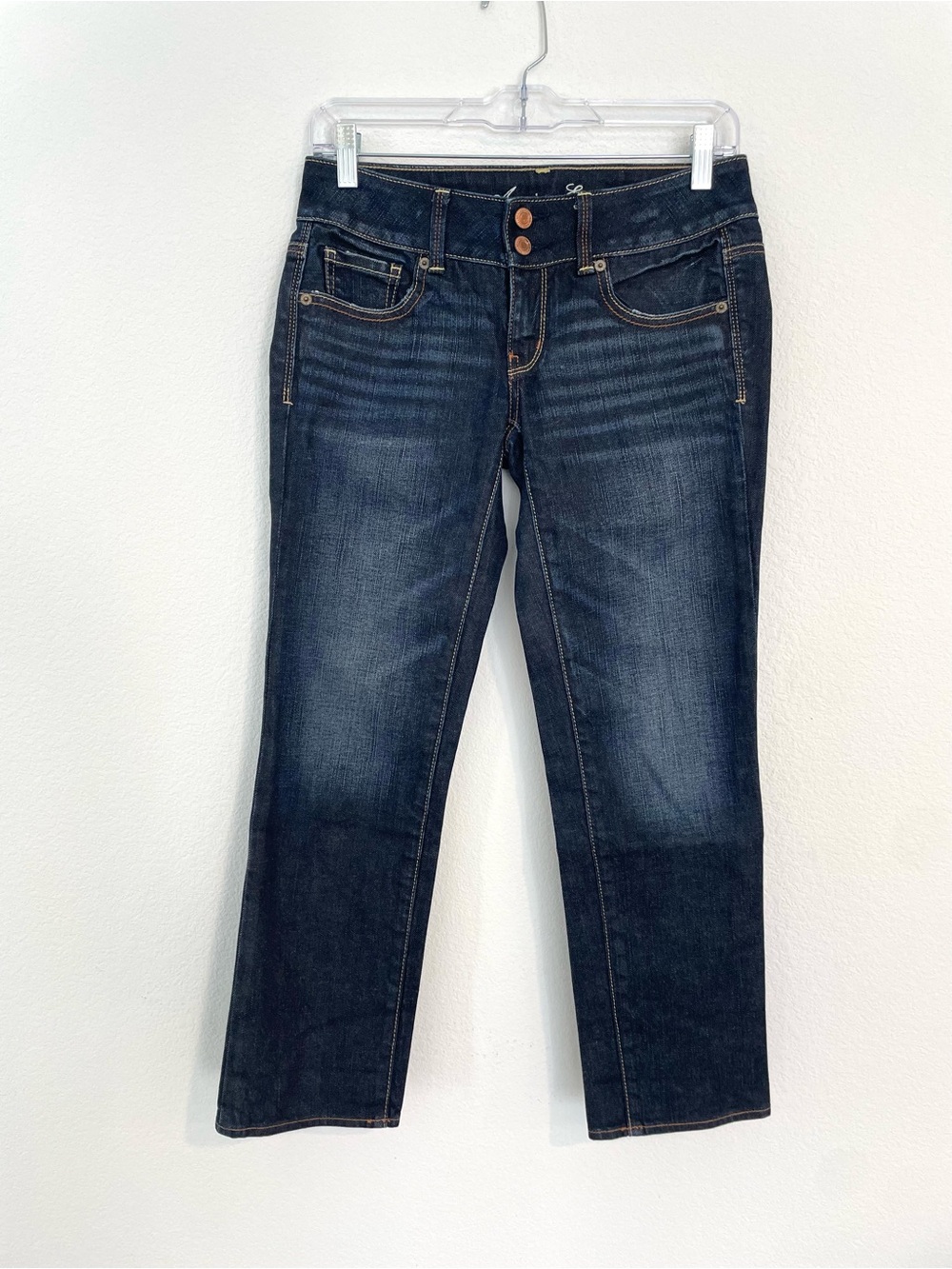 American Eagle Artist Dark Blue Straight Leg Women’s 0 Jeans Like New